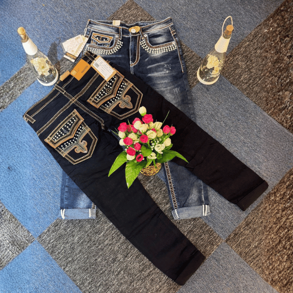 Jeans  (black& blue)